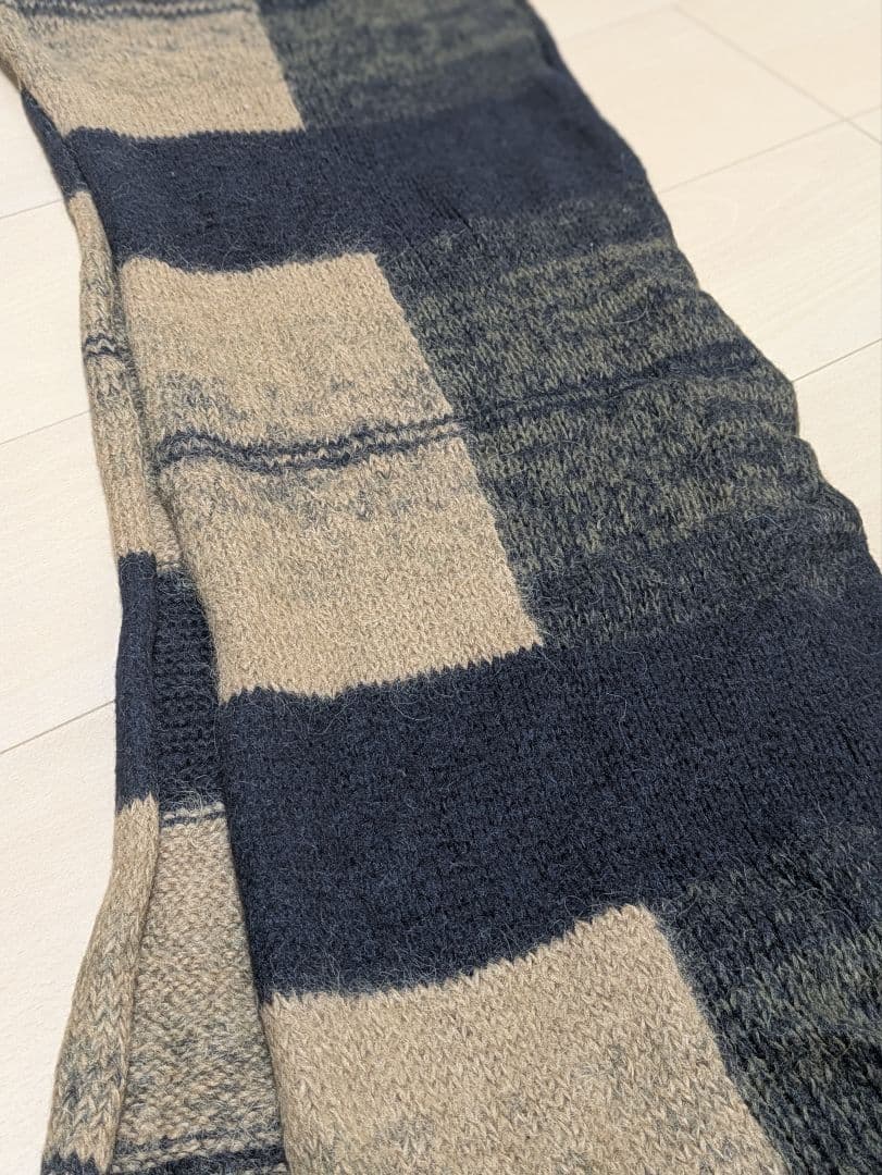 DRIES VAN NOTENチェックロングマフラー