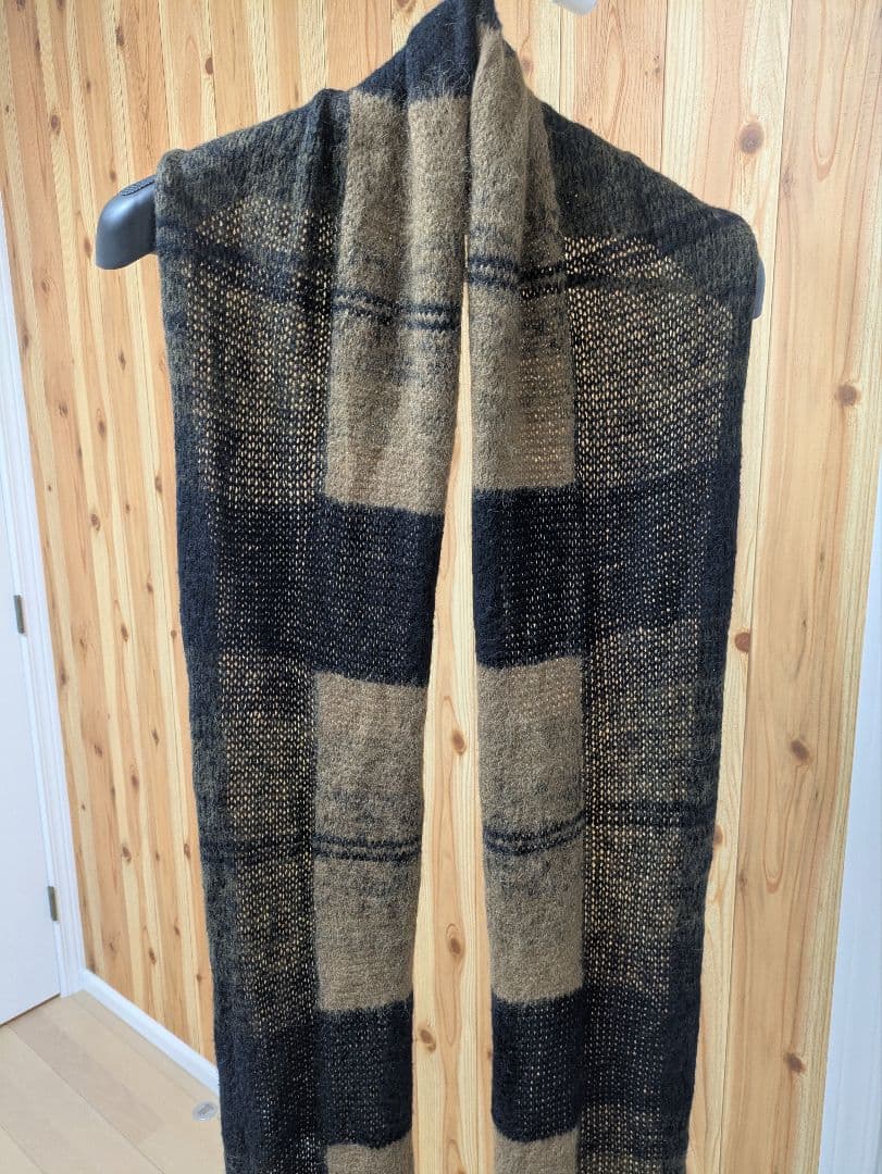 DRIES VAN NOTENチェックロングマフラー