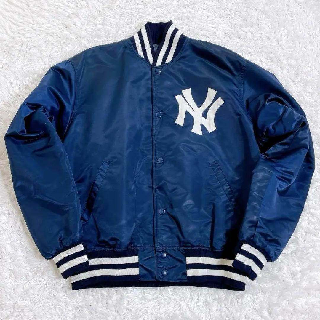 USA製 スターター ヤンキース スタジャン 80s～90s前期 ネイビー L