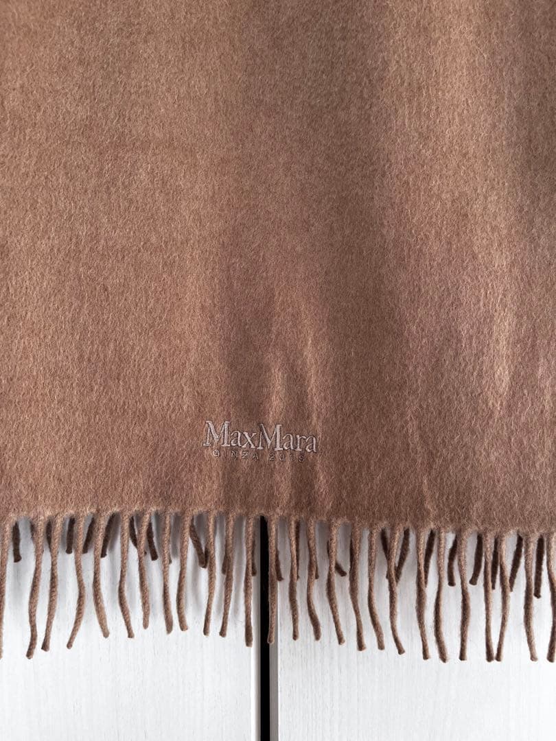 試着のみ　MAXMARAマックスマーラカシミヤマフラーストール