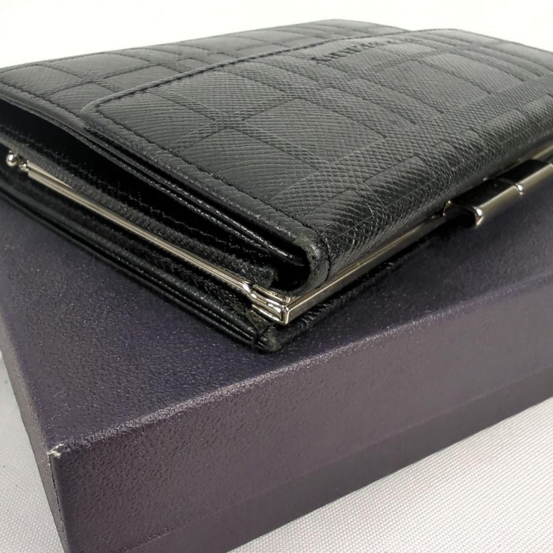 【美品】BURBERRY バーバリー がま口 チェック 二つ折り 財布