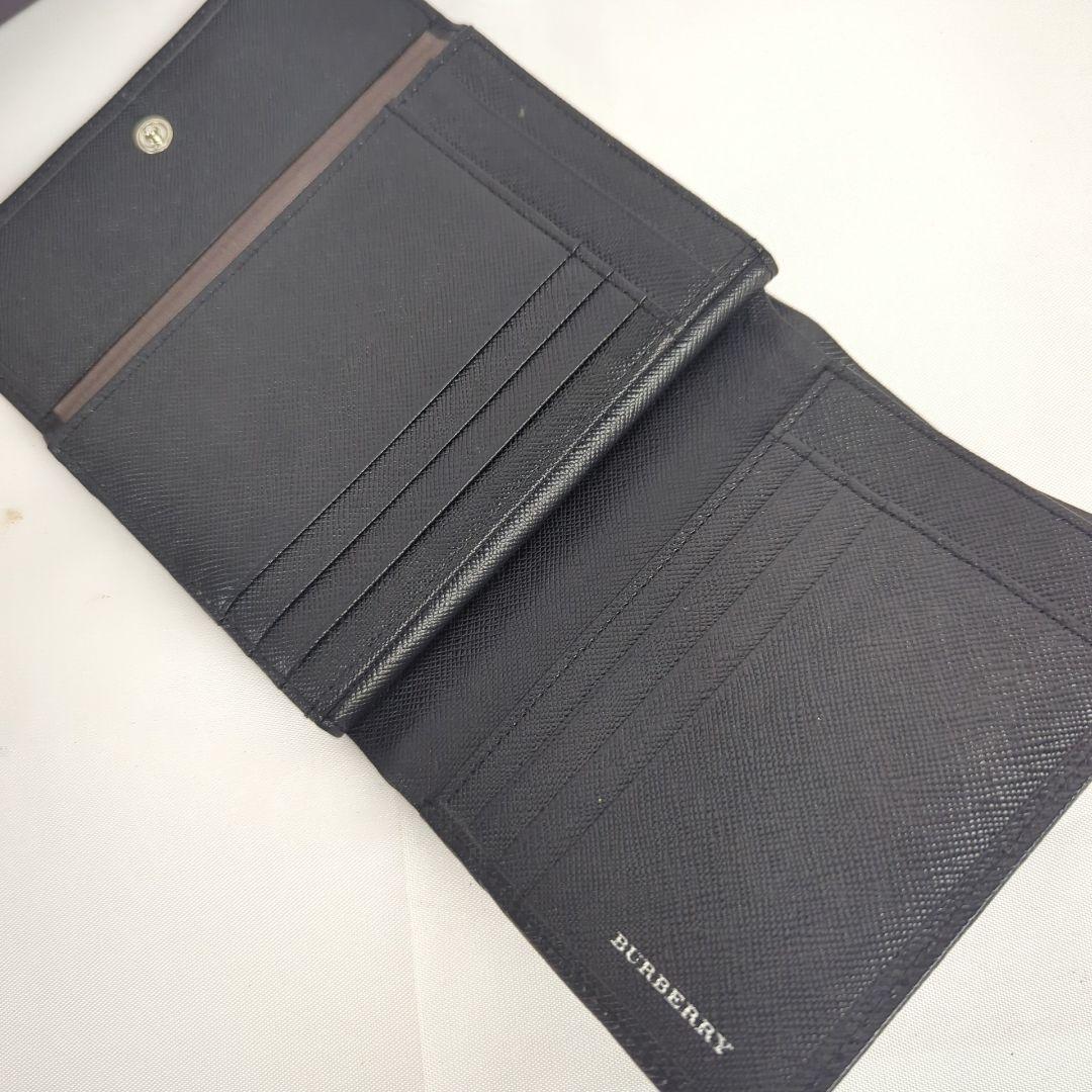 【美品】BURBERRY バーバリー がま口 チェック 二つ折り 財布