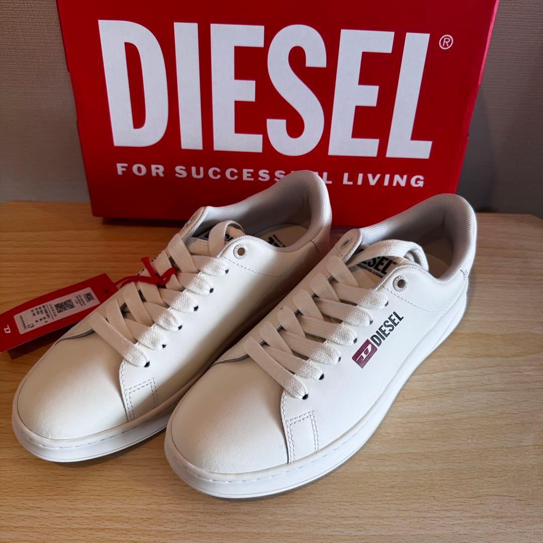 【新品未使用】DIESEL S-ATHENE LOW W 本革 ホワイト