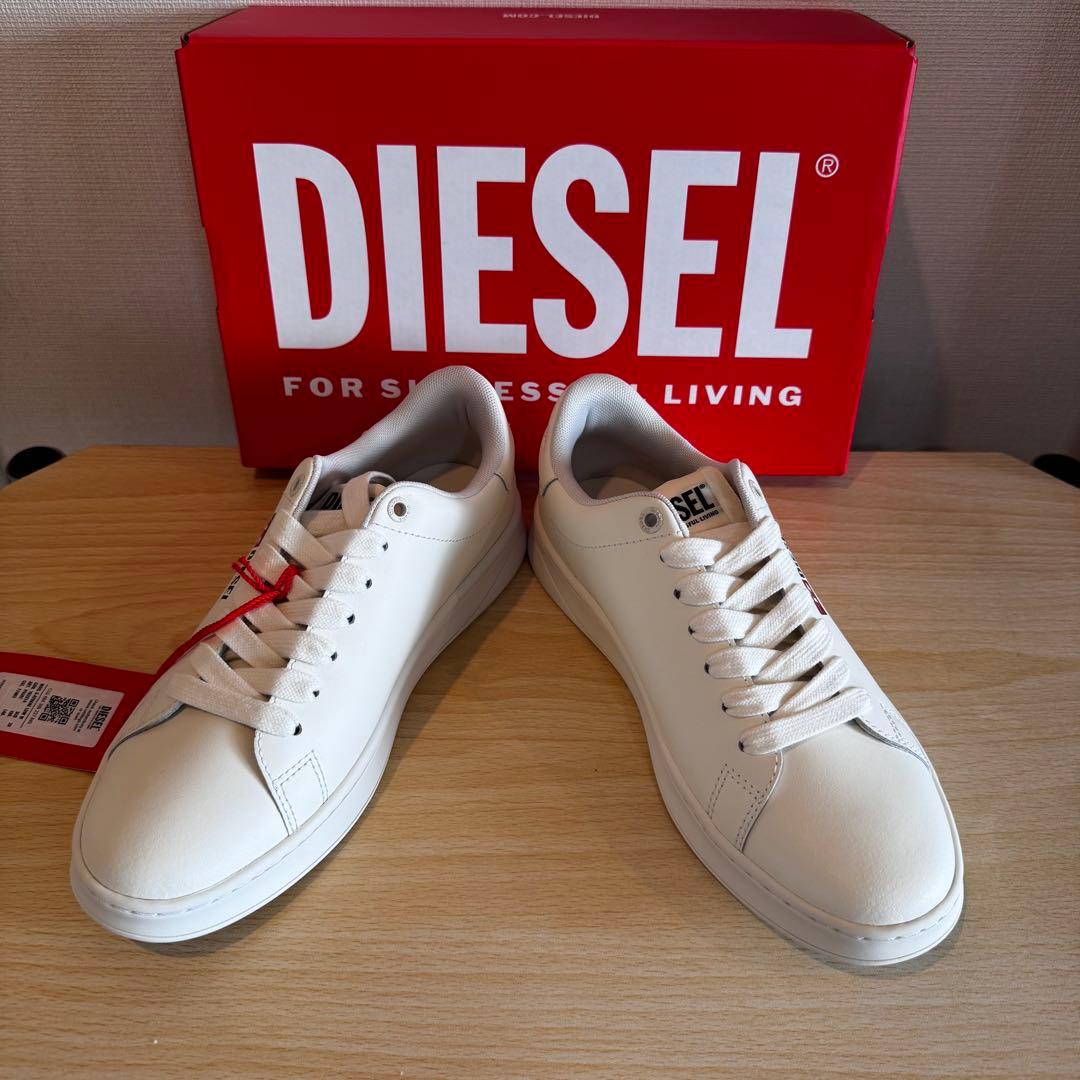 【新品未使用】DIESEL S-ATHENE LOW W 本革 ホワイト