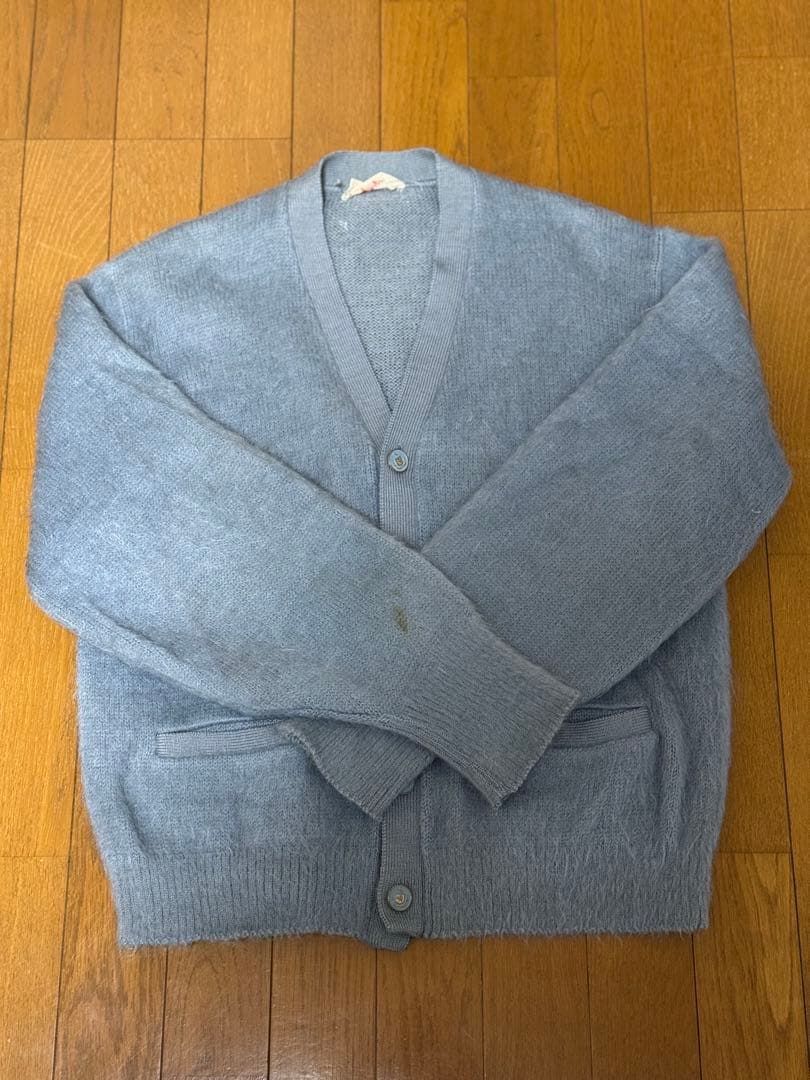 毛足長め　vintage モヘアカーディガン　 ″glasgo″ 60s