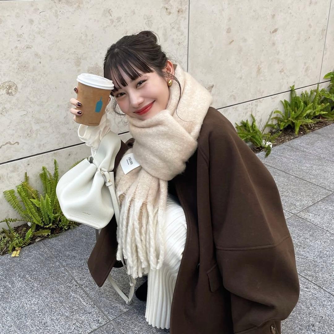 ウェーブデザインミドルコート hinari ブラウン おまけ付き