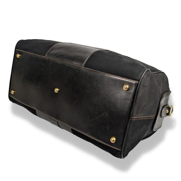 【希少】ダンヒル 2way ボストンバッグ スエード レザー ブラック 大容量