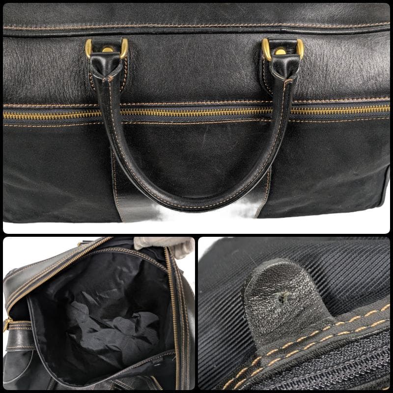 【希少】ダンヒル 2way ボストンバッグ スエード レザー ブラック 大容量