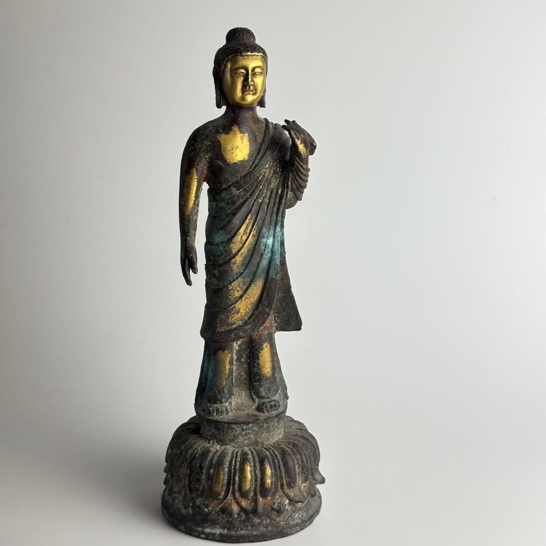 仏教美術 李朝 銅 菩薩 仏像