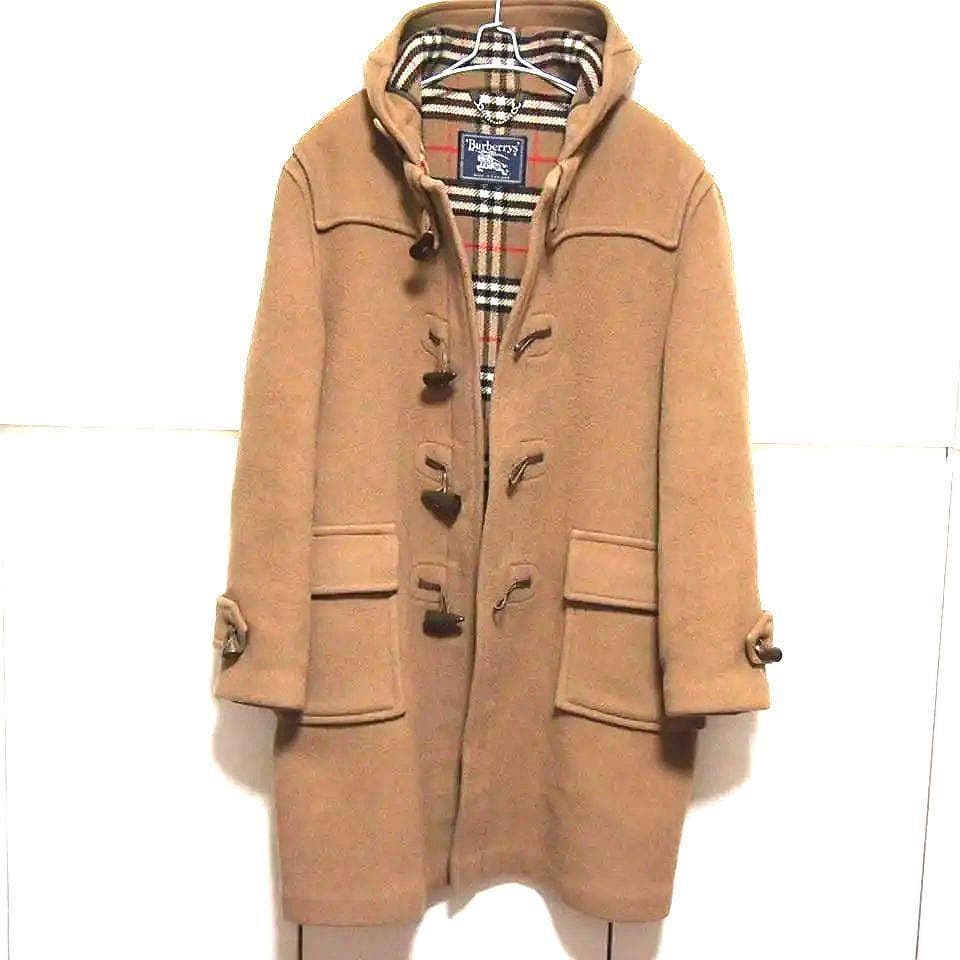 英国製★XL　Burberry　バーバリー　ノバチェック　ウール　ダッフルコート