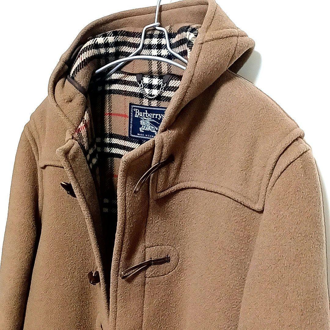 英国製★XL　Burberry　バーバリー　ノバチェック　ウール　ダッフルコート