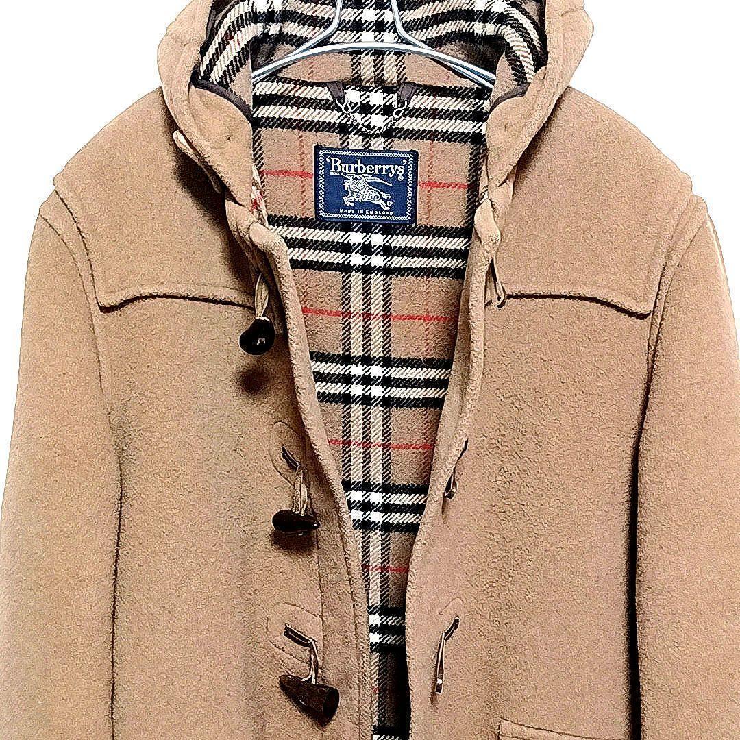 英国製★XL　Burberry　バーバリー　ノバチェック　ウール　ダッフルコート