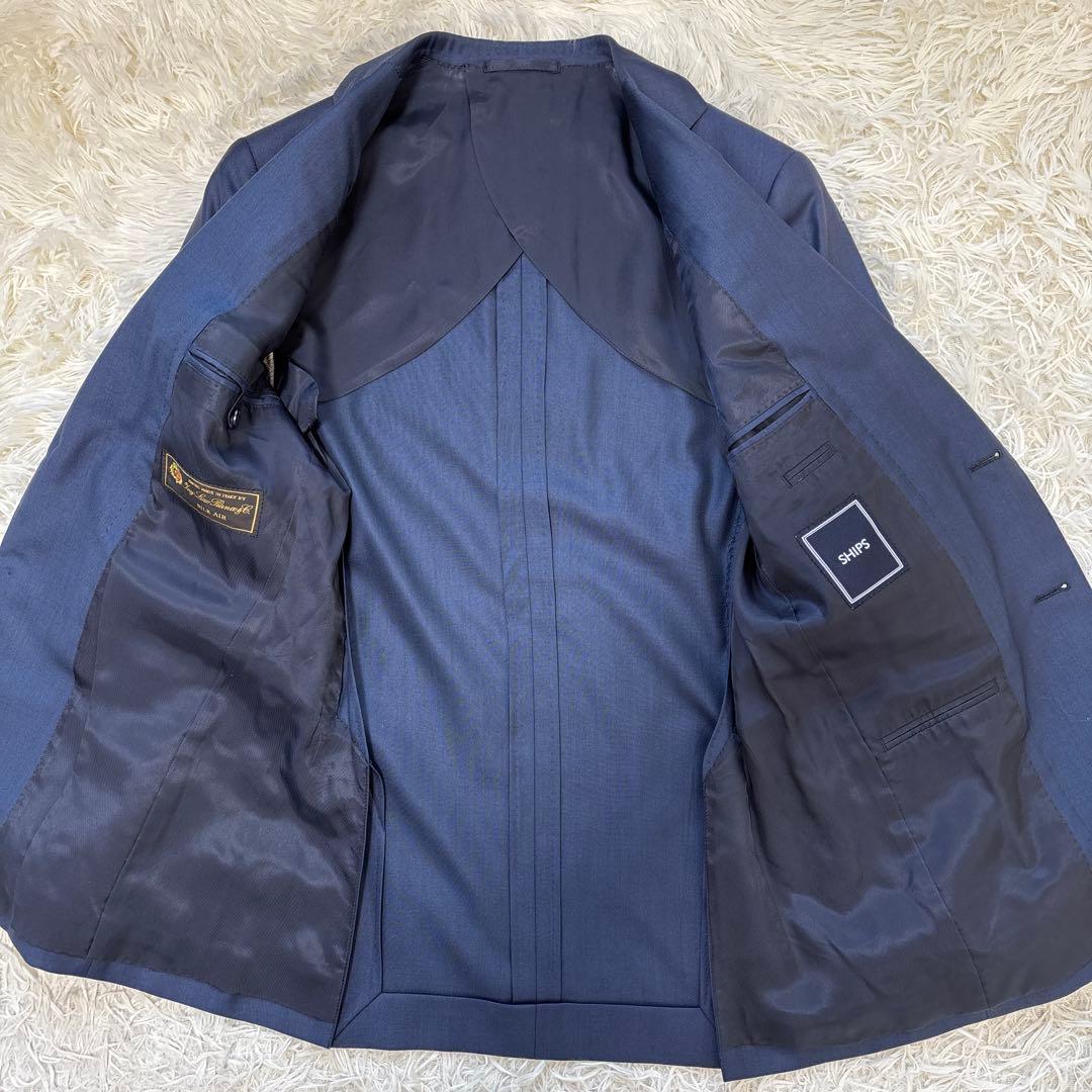 極美品★SHIPS セットアップ　ロロピアーナ　シルク　ウール　42 ビジネス