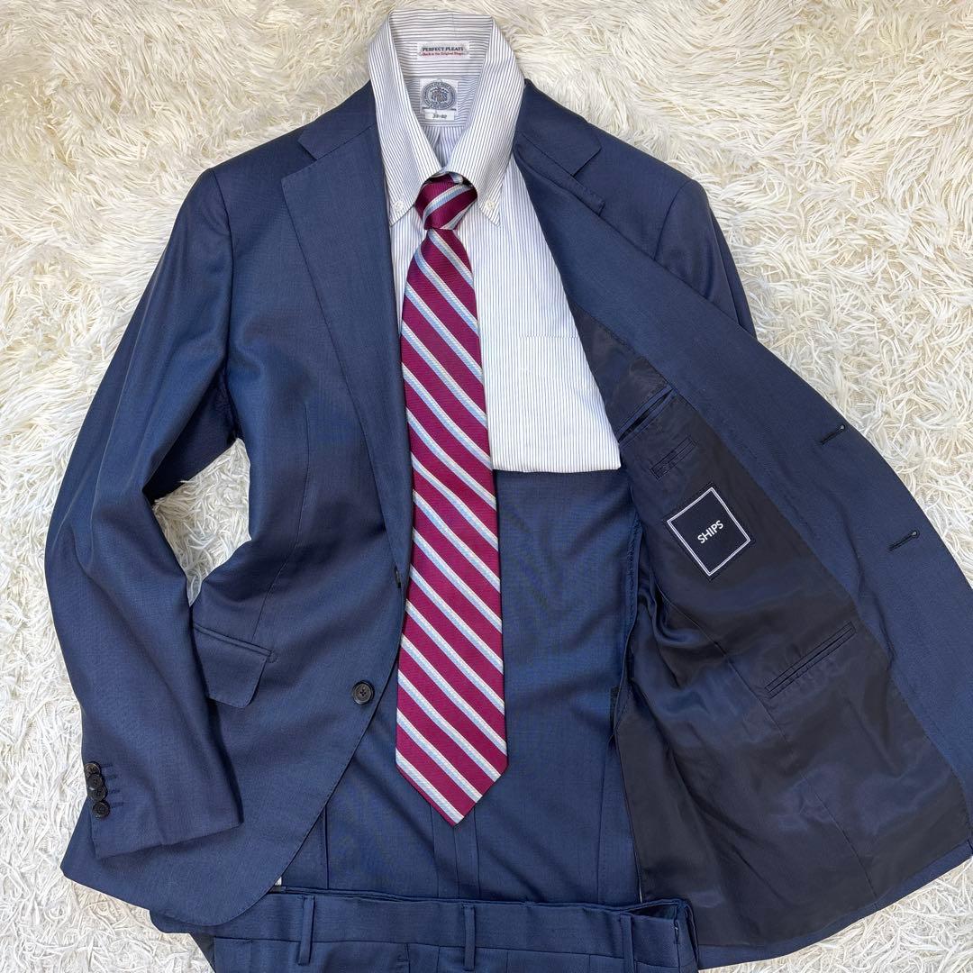 極美品★SHIPS セットアップ　ロロピアーナ　シルク　ウール　42 ビジネス
