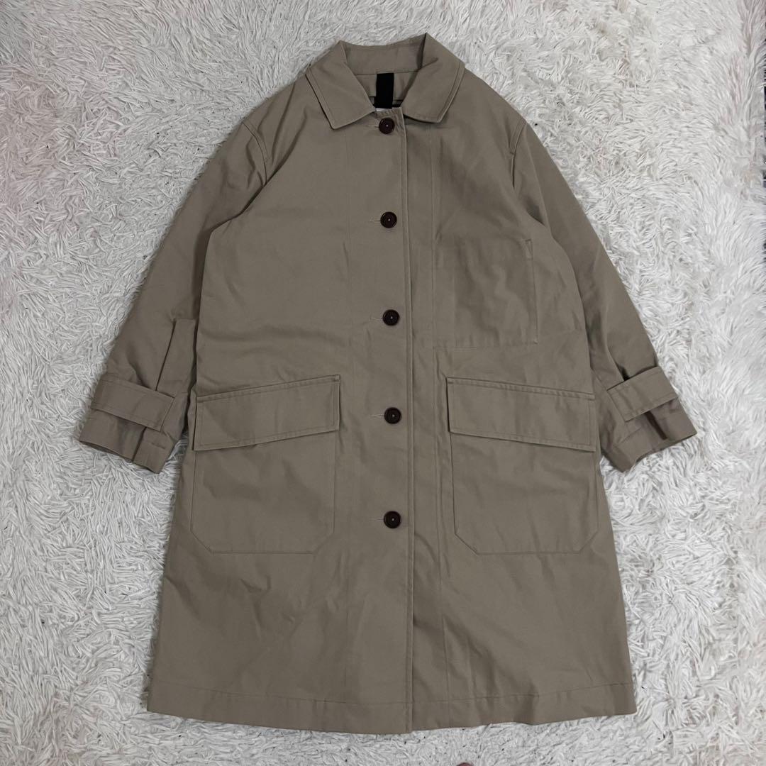 美品✨MHL.22AW ステンカラーコート ダウンライナー 脱着 ベージュ系 S