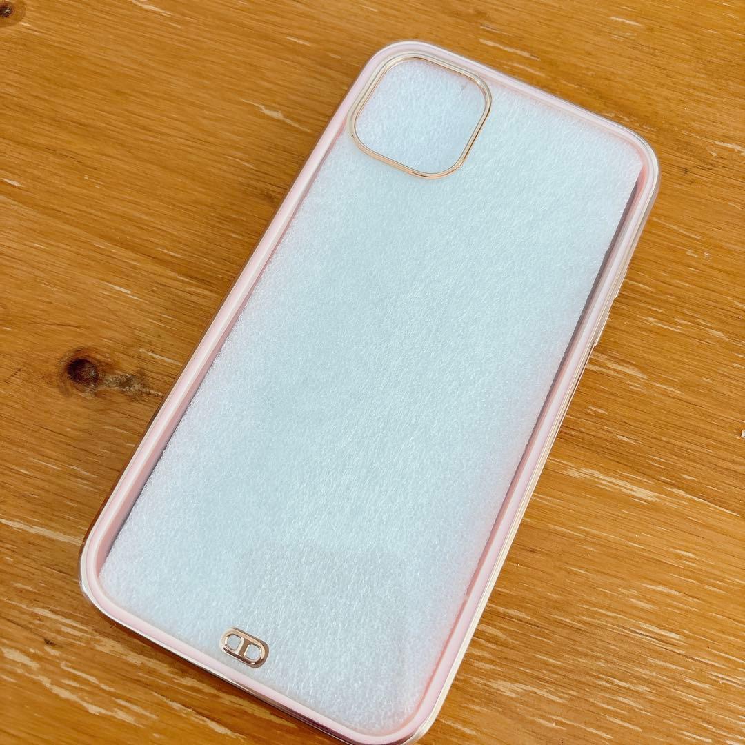 iPhone11 6.1インチ　ワイヤレス充電対応　桜　ピンク　クリア　新生活