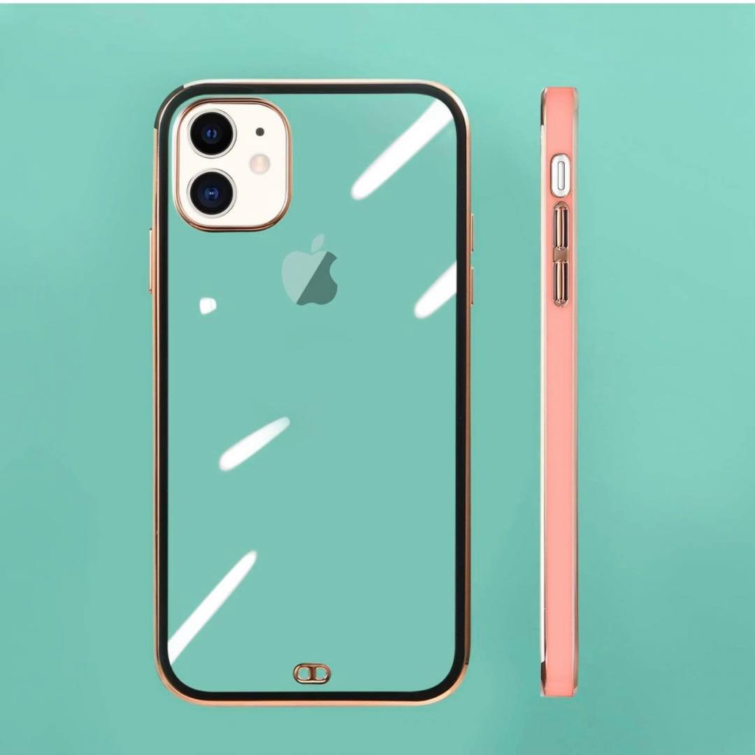 iPhone11 6.1インチ　ワイヤレス充電対応　桜　ピンク　クリア　新生活