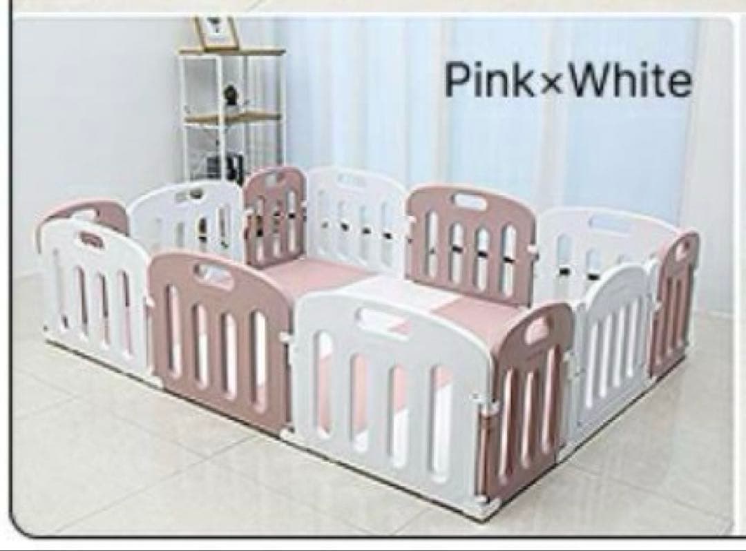 ベビーサークル 扉付き ハイタイプ 大阪熊 okuma 140×200 ピンク