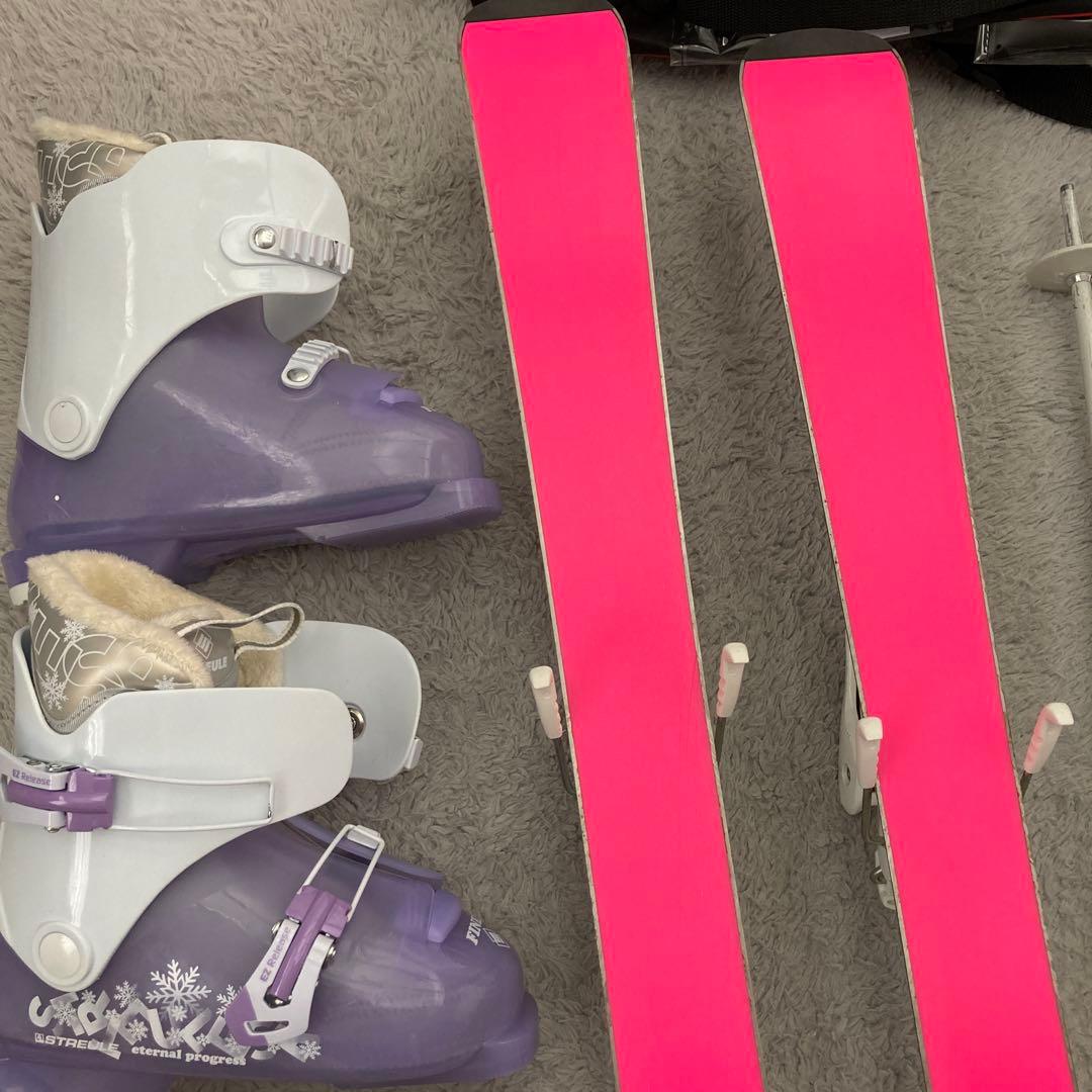 ジュニアスキー スキー板 ストック ブーツ 5点セット 札幌市内引渡し限定