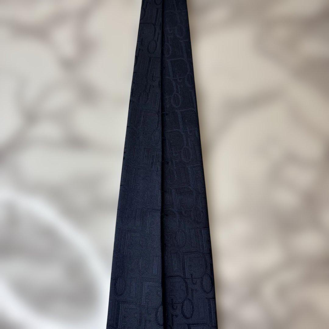 【極美品✨】Dior ネクタイ　ネイビー　紺　オブリーク　トロッター