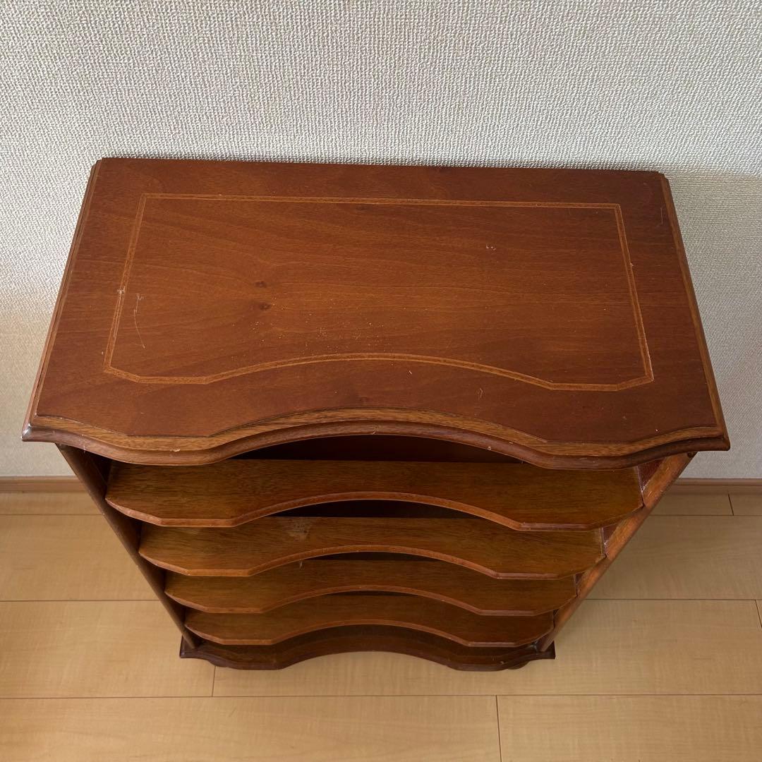 イタリア アンティーク調 丸脚5段チェスト