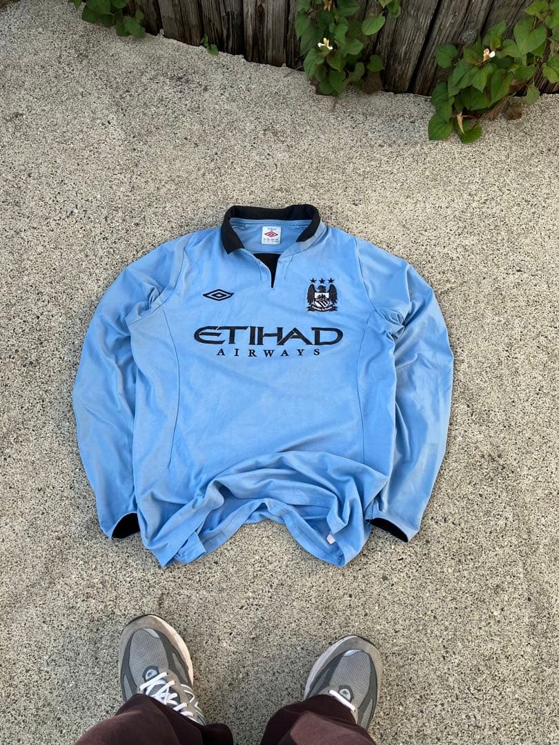 【美品！！】アンブロ/マンチェスターシティ　ユニフォーム/ノエルギャラガー L