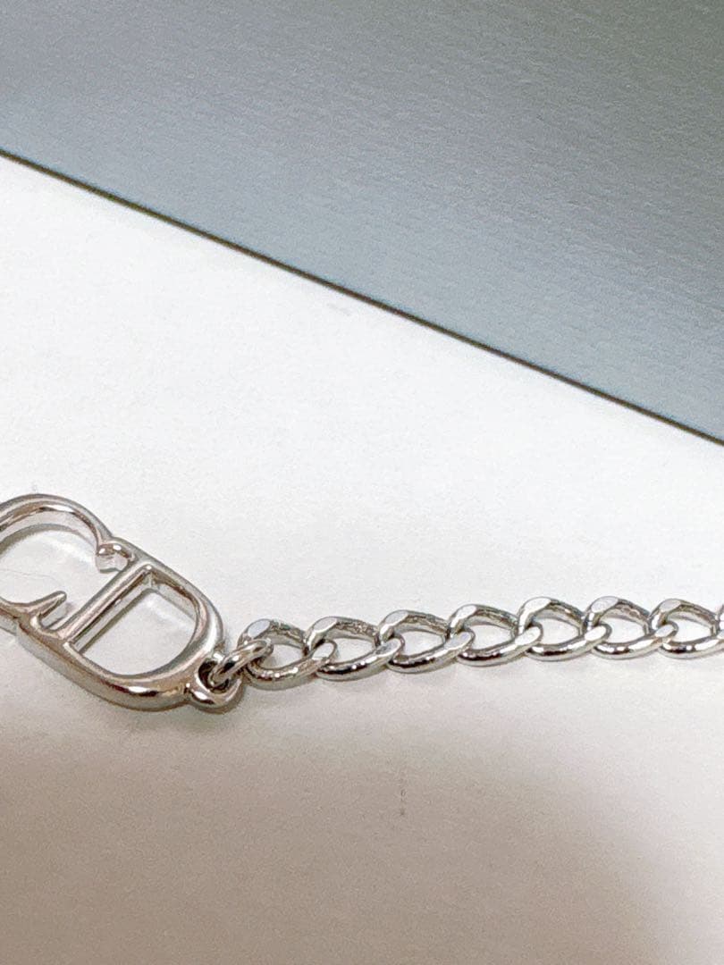 ディオール ヴィンテージ CDロゴ シルバーカラーチェーンネックレス