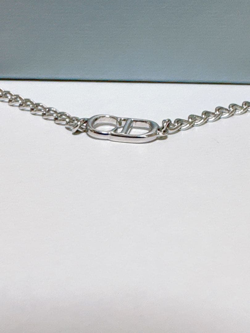 ディオール ヴィンテージ CDロゴ シルバーカラーチェーンネックレス