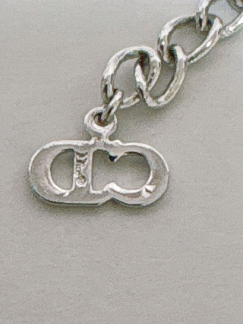 ディオール ヴィンテージ CDロゴ シルバーカラーチェーンネックレス