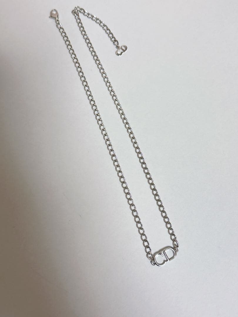 ディオール ヴィンテージ CDロゴ シルバーカラーチェーンネックレス