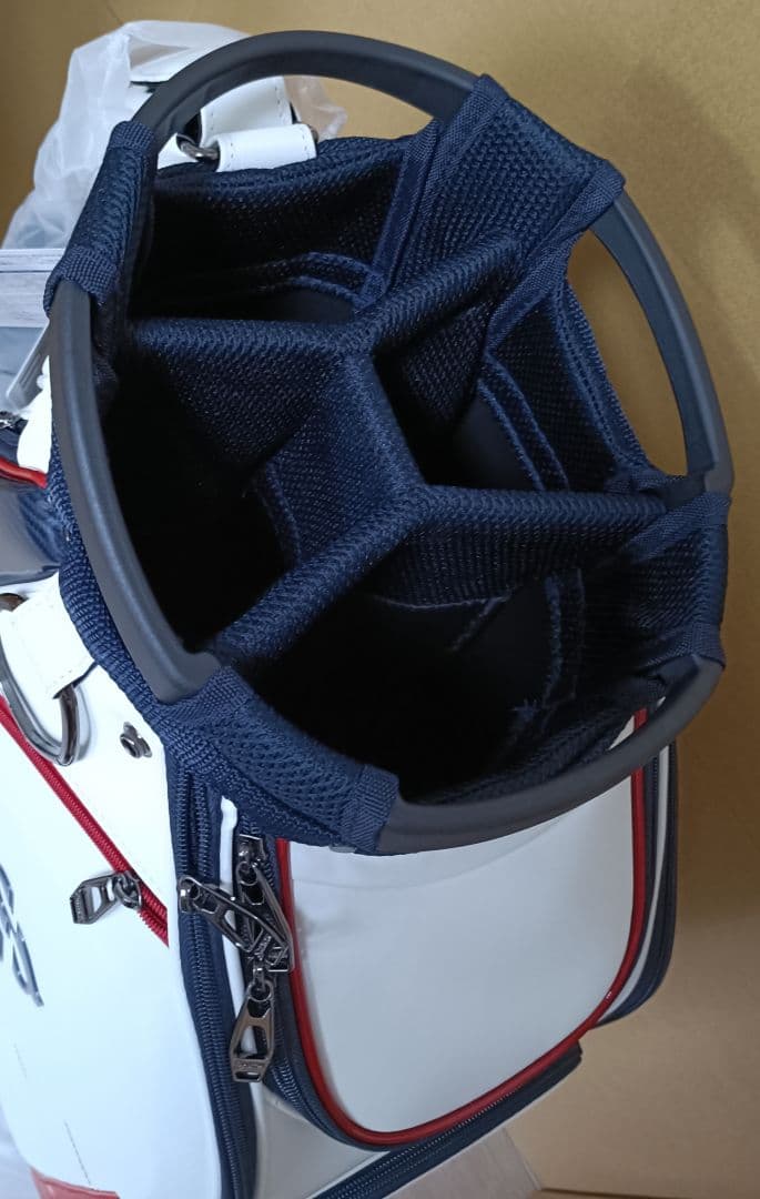 Srixon キャディバッグ ホワイト/レッド/ブルー