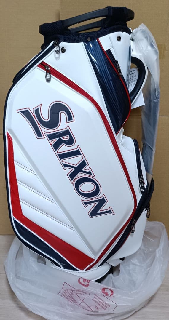 Srixon キャディバッグ ホワイト/レッド/ブルー