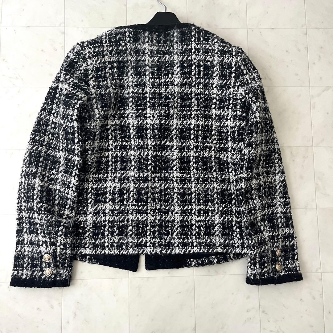 美品♡ダイアグラム グレースコンチネンタル ツイード ニットジャケット 金ボタン