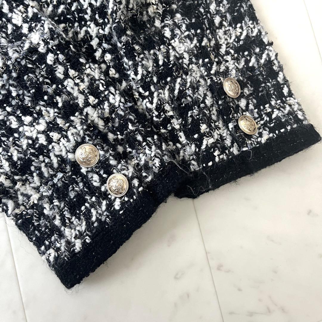 美品♡ダイアグラム グレースコンチネンタル ツイード ニットジャケット 金ボタン