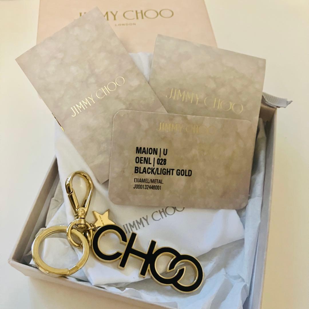 JIMMY CHOO(ジミーチュウ) キーホルダー キーリング ブラック