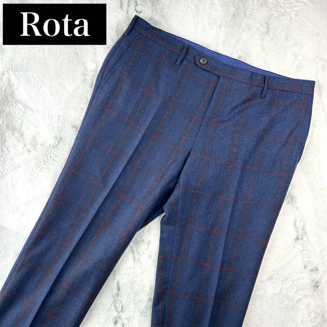 美品✨　サイズ52 ROTA トラウザーズ　フランネル　スラックス　チェック