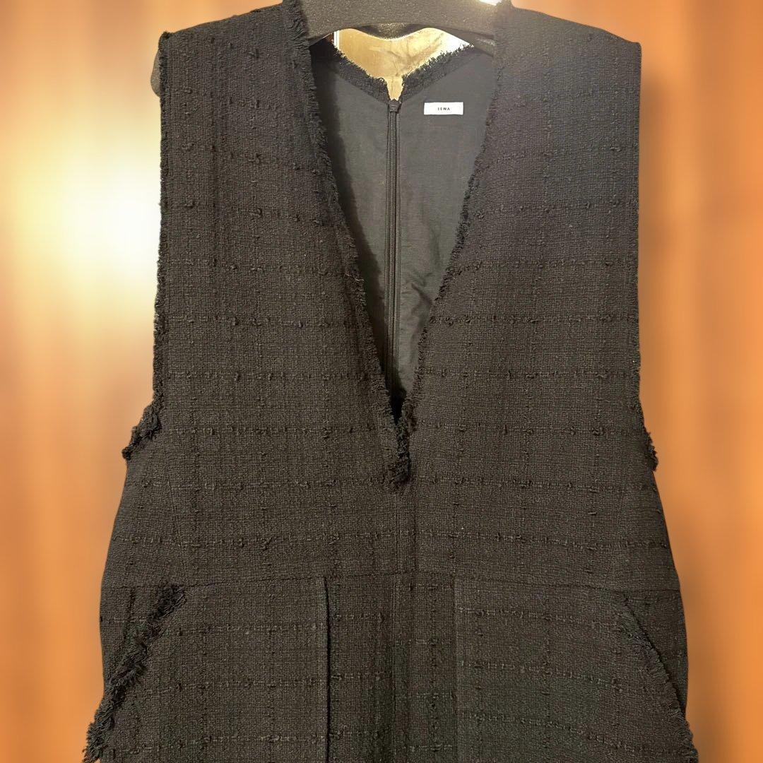 イエナ　ブラックツイードオールインワン