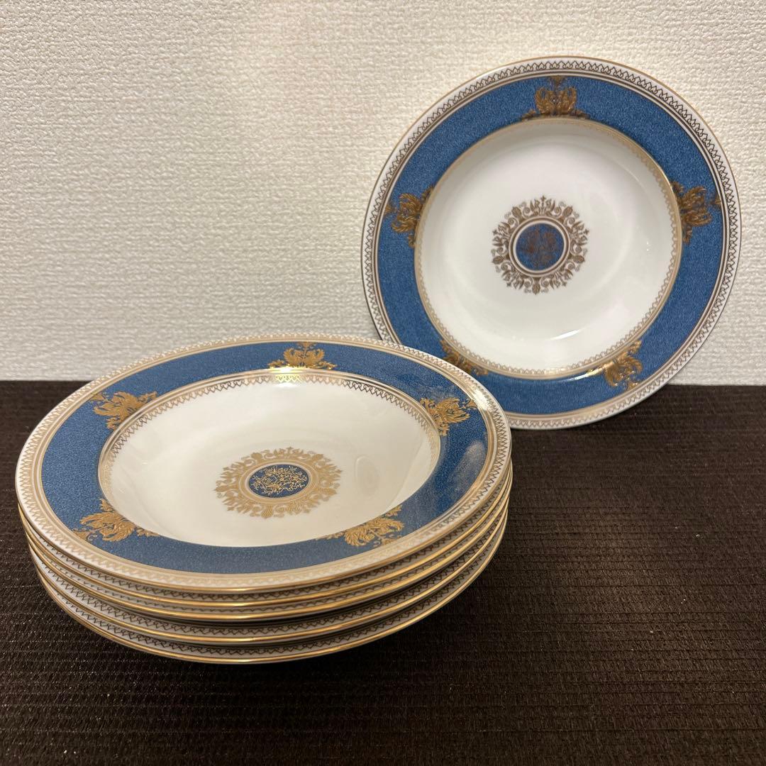 ウェッジウッド　コロンビア　パウダーブルー　スーププレート　ディナープレート