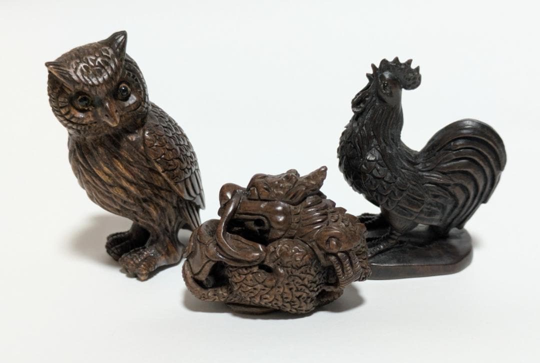 印籠 根付 セット まとめ 七宝焼 木目調 アンティーク 緒締 レトロ 龍 鶏等