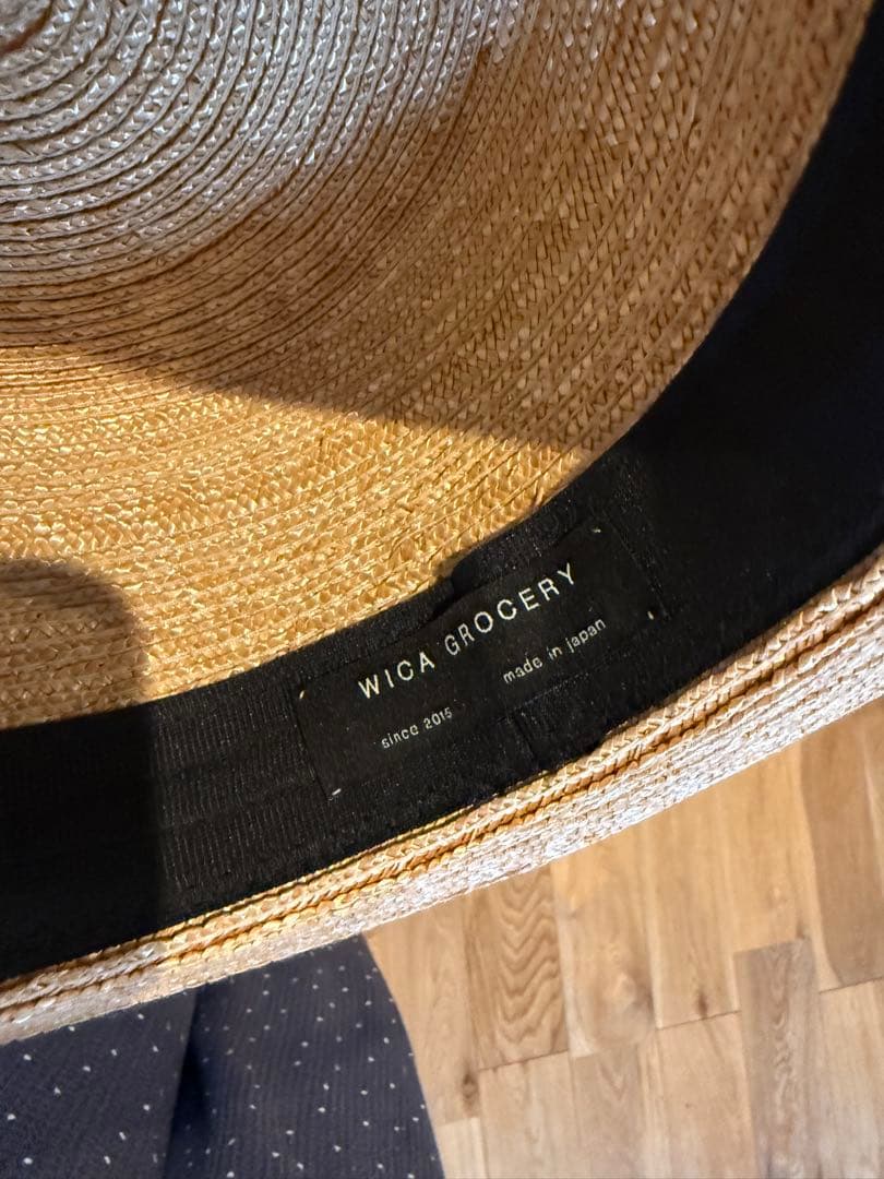 最終値下げ　wicagrocery 麦わら帽子　少し大きめ59cm