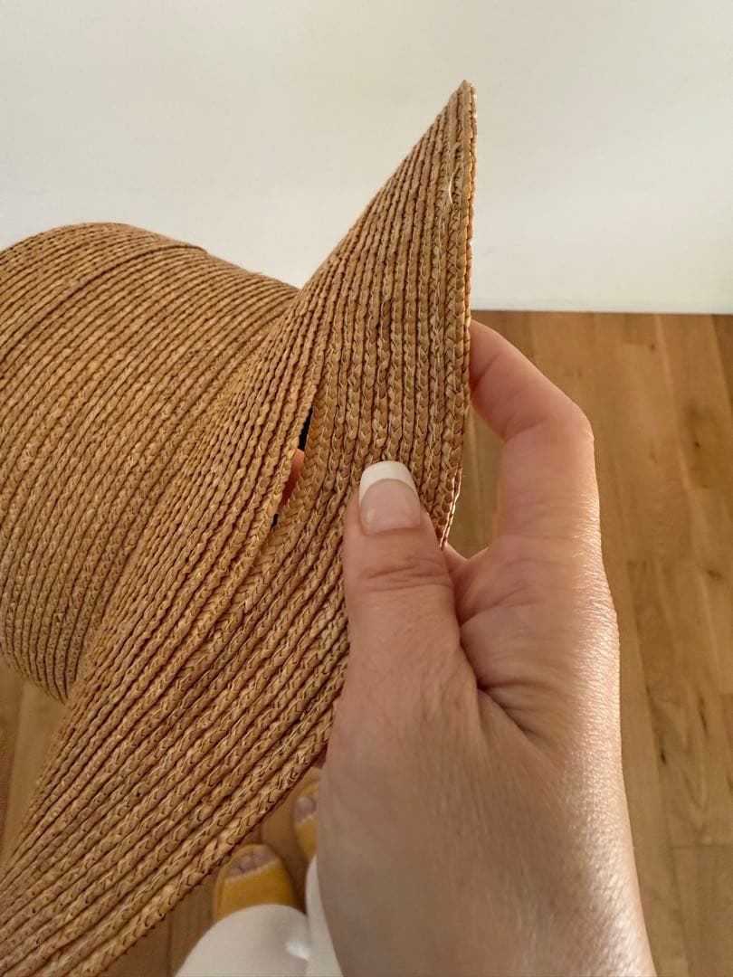 最終値下げ　wicagrocery 麦わら帽子　少し大きめ59cm