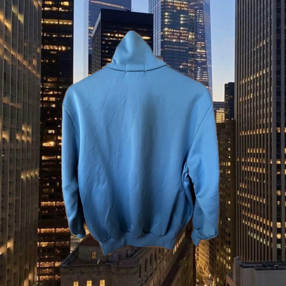 80s〜90s adidas デサント製 トラックジャケット L 水色×ネイビー