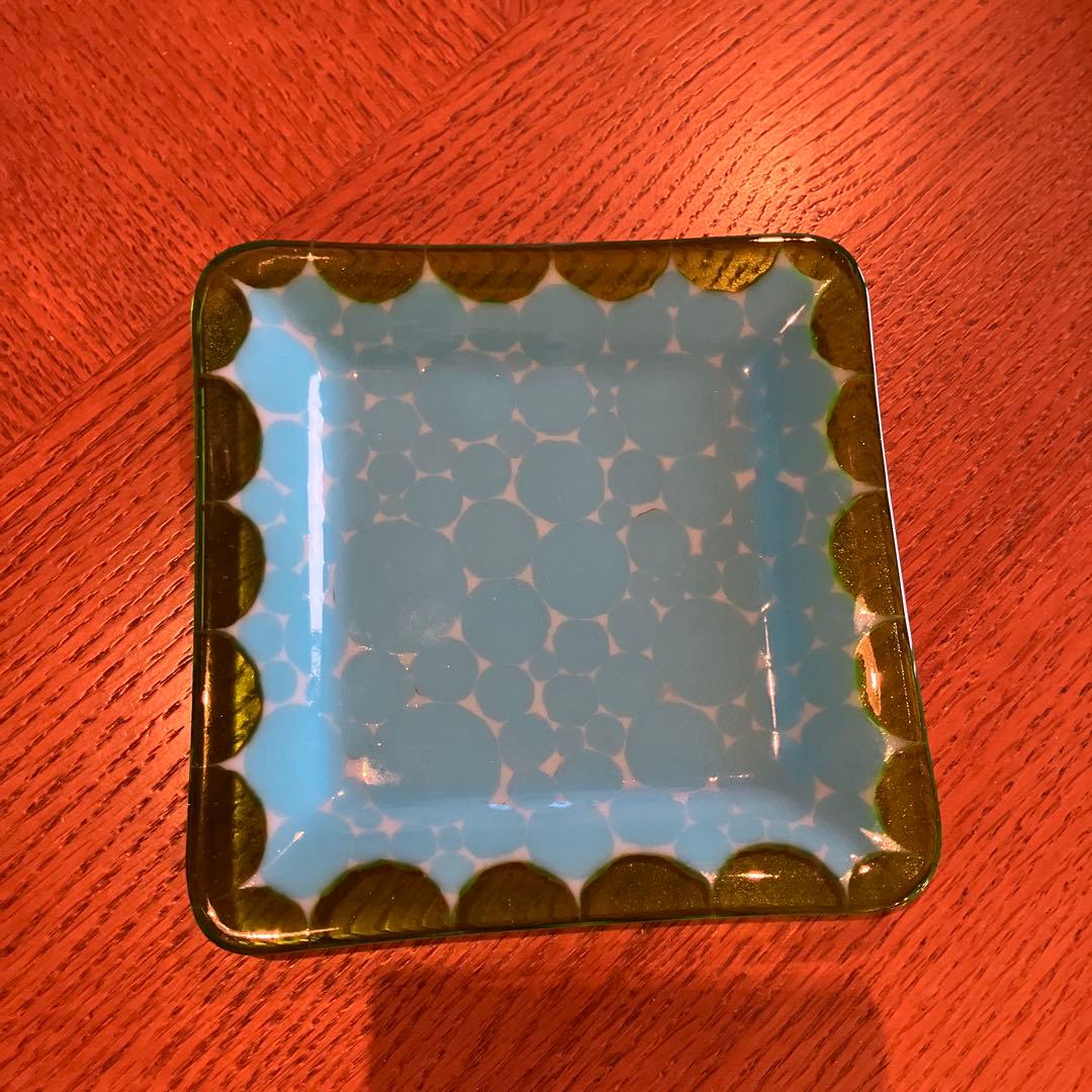 田子美紀さん　ガラス　スクエアプレート