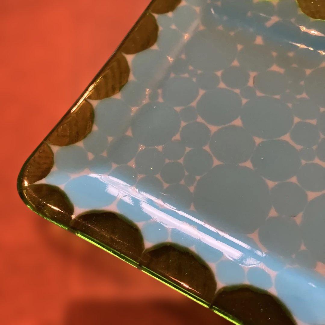 田子美紀さん　ガラス　スクエアプレート