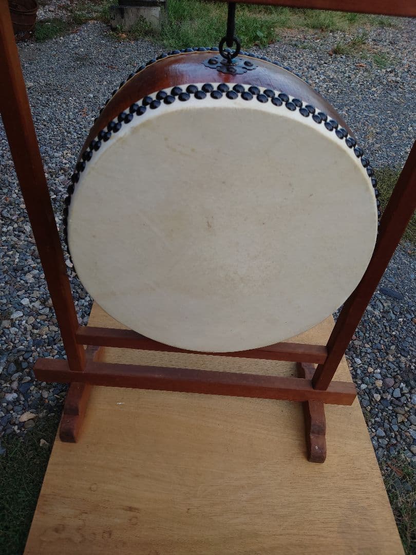 nanaページ 和太鼓 直径約45cm 木製スタンド付き