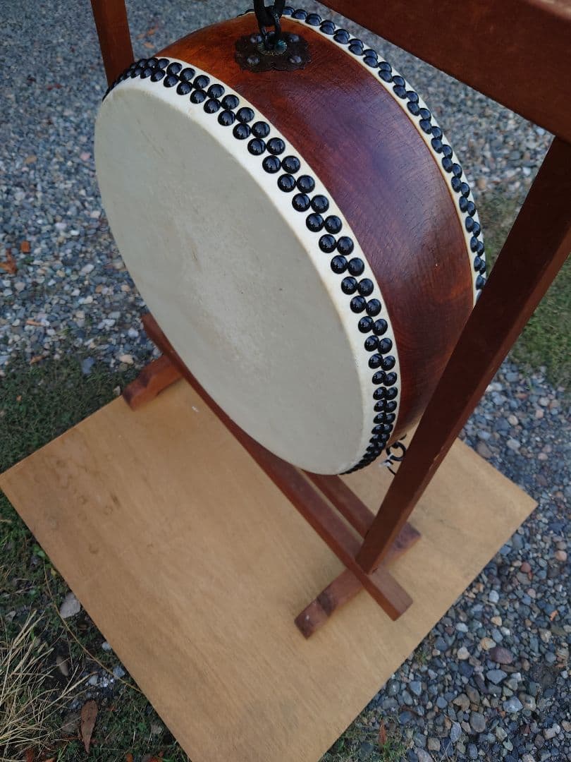 nanaページ 和太鼓 直径約45cm 木製スタンド付き