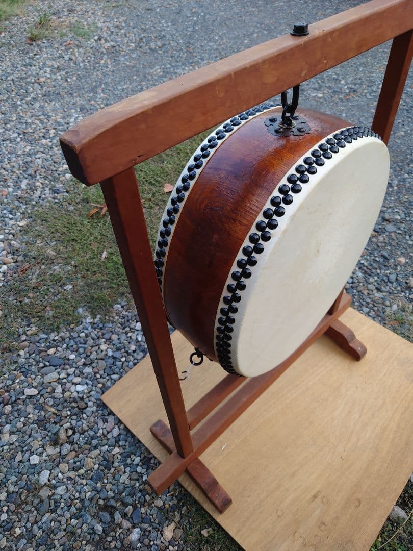 nanaページ 和太鼓 直径約45cm 木製スタンド付き