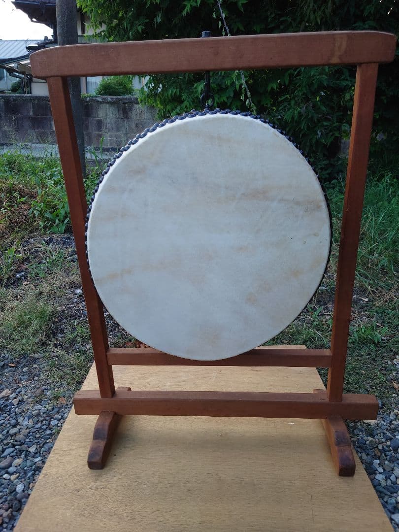 nanaページ 和太鼓 直径約45cm 木製スタンド付き