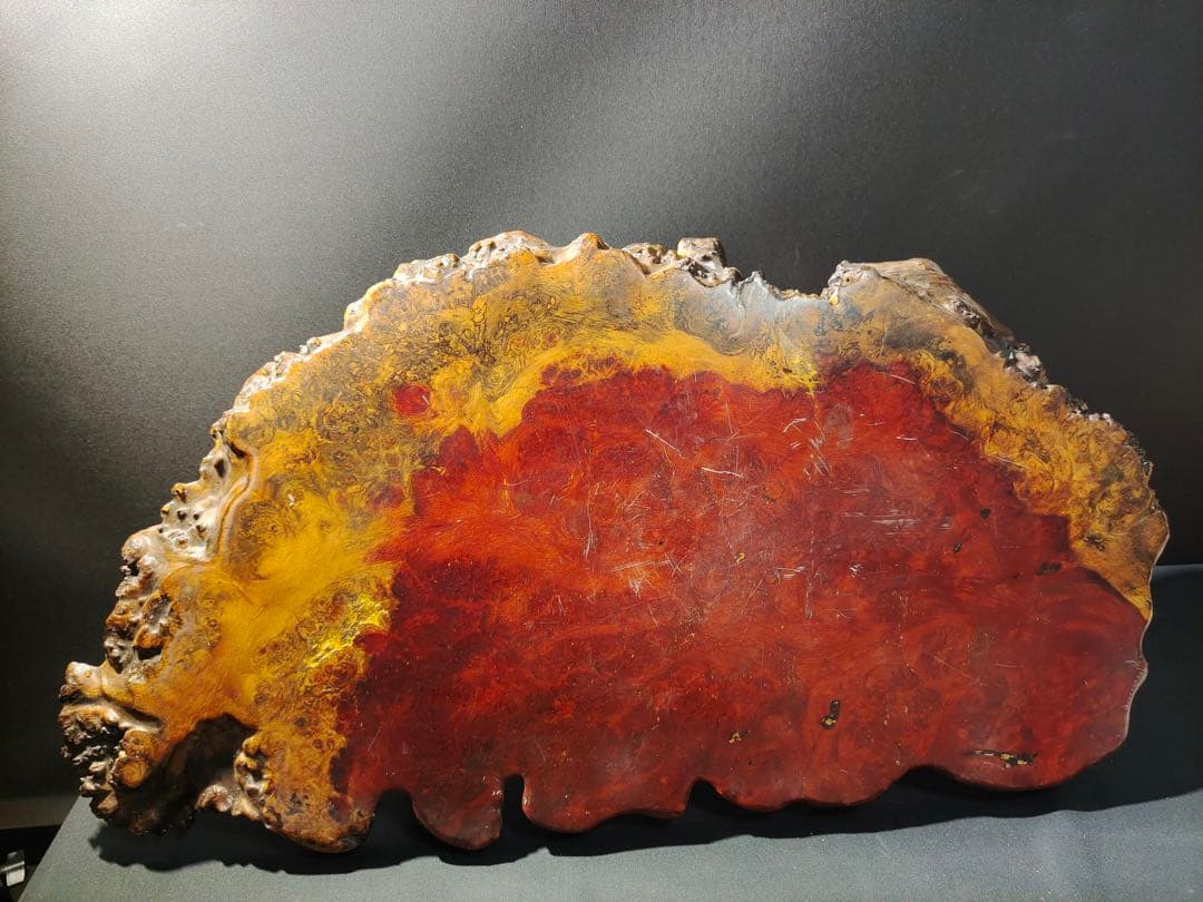 一枚板のテーブル 花梨 瘤 玉杢 葡萄杢 茶台 花台 盆栽台 飾台 無垢 和室