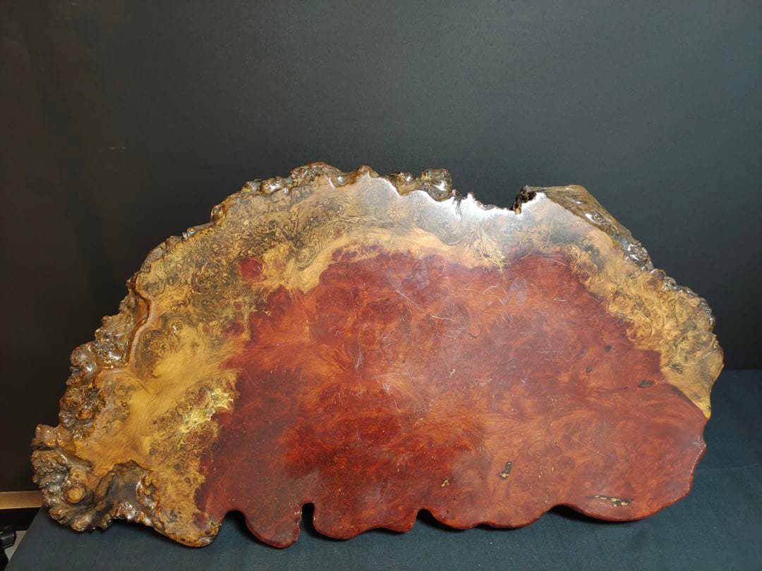 一枚板のテーブル 花梨 瘤 玉杢 葡萄杢 茶台 花台 盆栽台 飾台 無垢 和室